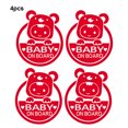 thumbnail image 4 of Maytalsory 4 Pcs 4 Pcs Autocollants de Voiture pour Bébé, Rappel de Sécurité Parfait Rouge, 4 of 6
