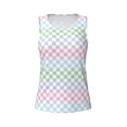 thumbnail image 4 of Haiem Colorful Checkerboard Workout Tank Tops for Women, Athletic Sports Slim-Fit Tank Tops, Compression Sleeveless Dry Fit Shirts,Athletic Shirt-XX-Large, 4 of 9