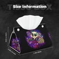 thumbnail image 6 of Lsque Mushrooms and Skull Printed Long Tissue Box Cover Holder, Facial Paper Organizer Dispenser,Triangle with Bottom Belt, PVC Leather Decorative Organizer, 6 of 9