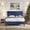 Blue, variant on 4 EVER WINNER Queen Size Platform Bed Frame with Faux Leather Upholstered Headboard, Bed Frame Twin with Button Tufted Design, No Box Spring Needed, Noise Free, Easy Assembly,Blue