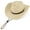 A Beige, variant on Straw Cowboy Hat with Fringe Shapeable Brim, Beach Cowgirl Hat with Chin Strap, Beige