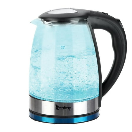 Winado 1.8L Electric Kettle Glass Hot Water Boiler & Tea Heater with 7 LED lights