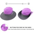 thumbnail image 3 of Women's Summer Mesh Wide Brim Sun UV Protection Hat with Ponytail Hole, 3 of 7