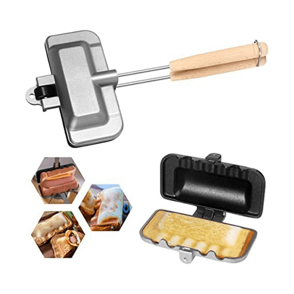 Hot Sandwich Maker, Hot Dog Toaster, Double-Sided Sandwich Baking Pan, Double Sided Frying Pan, Grilled Cheese Maker