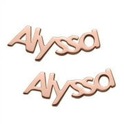 Order by Dec 5 for holiday delivery, Personalized Women's Rose Gold Plated Nameplate Earrings