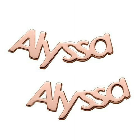 Order by Dec 5 for holiday delivery, Personalized Women's Rose Gold Plated Nameplate Earrings