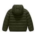thumbnail image 5 of Cethrio Boys Puffer Jackets, Warm Long Sleeve Lightweight Full Zip Winter Outerwear with Pockets Army Green Size 13-14 T, 5 of 6