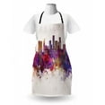 thumbnail image 3 of Minnesota Apron, Panoramic View St Paul City Architecture with Abstract Smudged Aquarelle Effect, Unisex Kitchen Bib with Adjustable Neck for Cooking Gardening, Adult Size, Multicolor, by Ambesonne, 3 of 4