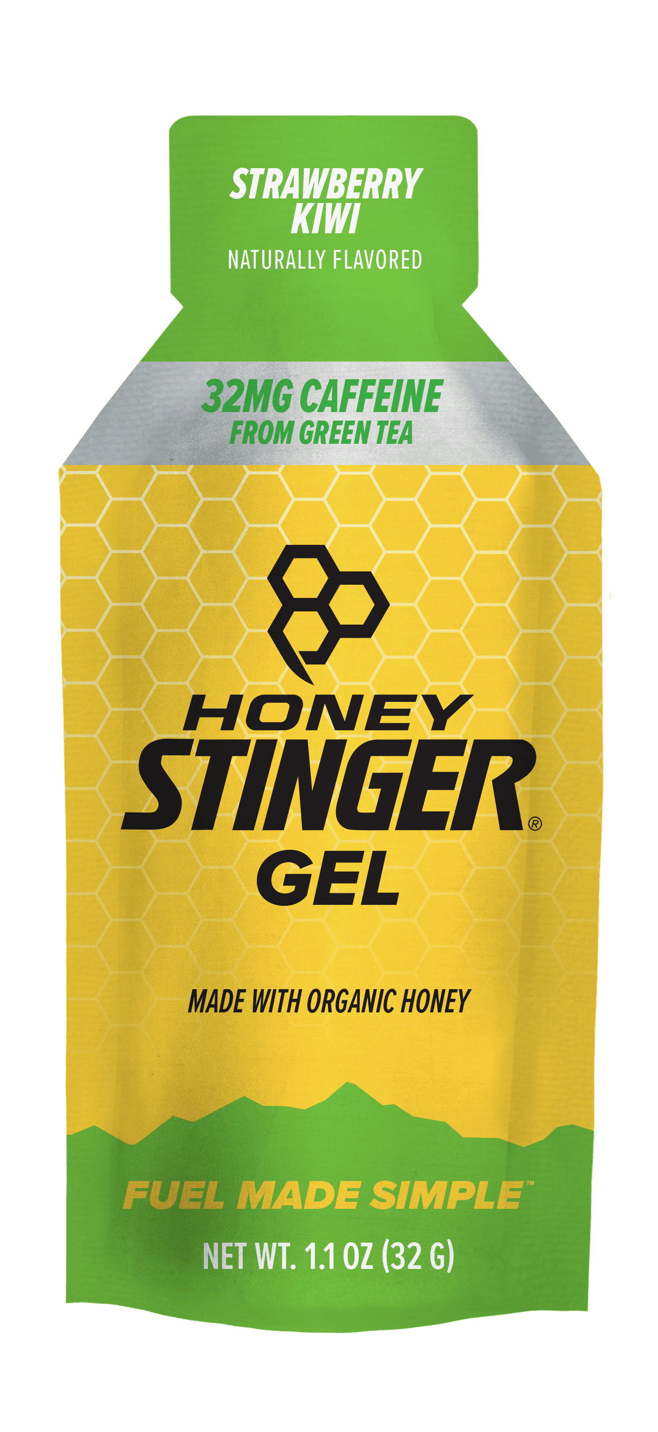 Honey Stinger Organic Energy Gels Strawberry Kiwi (Caffeinated