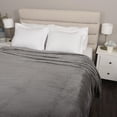 thumbnail image 3 of Jacquard Velvet Touch Blanket, Dark Grey 98" x 92", 3 of 5