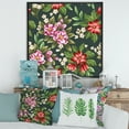thumbnail image 2 of Designart 'Vintage Red and Pink Wildflowers I' Traditional Framed Canvas Wall Art Print, 2 of 5