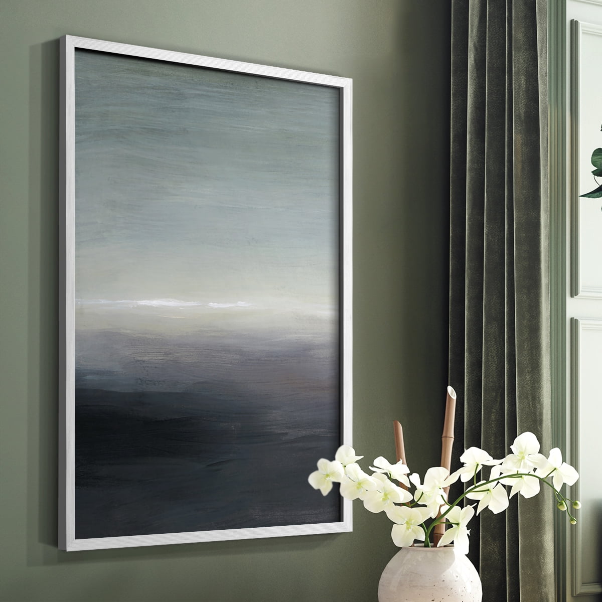 Windy Moor I Framed Print - Solid Wood in Single Picture Frame Solid Wood 2 Framed Print