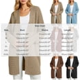 thumbnail image 4 of PNTUTB Fall Winter Women's Longline Knit Cardigan Solid Color Long Sleeve Coat Casual Loose Comfort Stretch Trendy Versatile Coat, 4 of 7