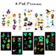 thumbnail image 2 of Tatuaje temporal niños luminosos, Tatuaje de Halloween luminoso, Tatuaje de Halloween, Decoración de fiesta de Halloween pegatina impermeable Suministros para fiesta de Halloween, 2 of 7