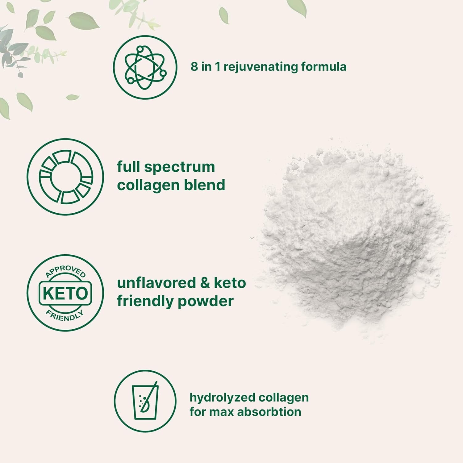 Micro Ingredients Multi Collagen Peptides Powder, 1lb (41 Servings) | Hydrolyzed Type I,II,III,V,X with Biotin, Hyaluronic Acid, Vitamin C - Unflavored Collagen for Women & Men