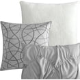 thumbnail image 4 of Lanco Pintuck Embellished 7 Piece Comforter Set Grey Gray Bed Size Queen, 100% Polyester Fill, 4 of 7
