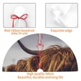 thumbnail image 4 of Lsque Yak Print Christmas Tree Skirt, Tree Skirt with Ties or Velcro, Perfect for Holiday Decorations, Halloween, and New Year-36", 4 of 7
