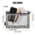 thumbnail image 4 of FORMRS 2 Pack Pencil Pouch for 3 Ring Binder with Clear Window Zipper Pen Case Stationery Organizer, Gray Cartoon Robot Pattern, 4 of 6