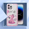 thumbnail image 5 of Funda de teléfono de dibujos animados de Disney Stitch para Apple iPhone 13 14 16 Pro Max XS SE XR 15 11 Pro 12 Mini X 8 Plus, funda suave transparente, 5 of 5