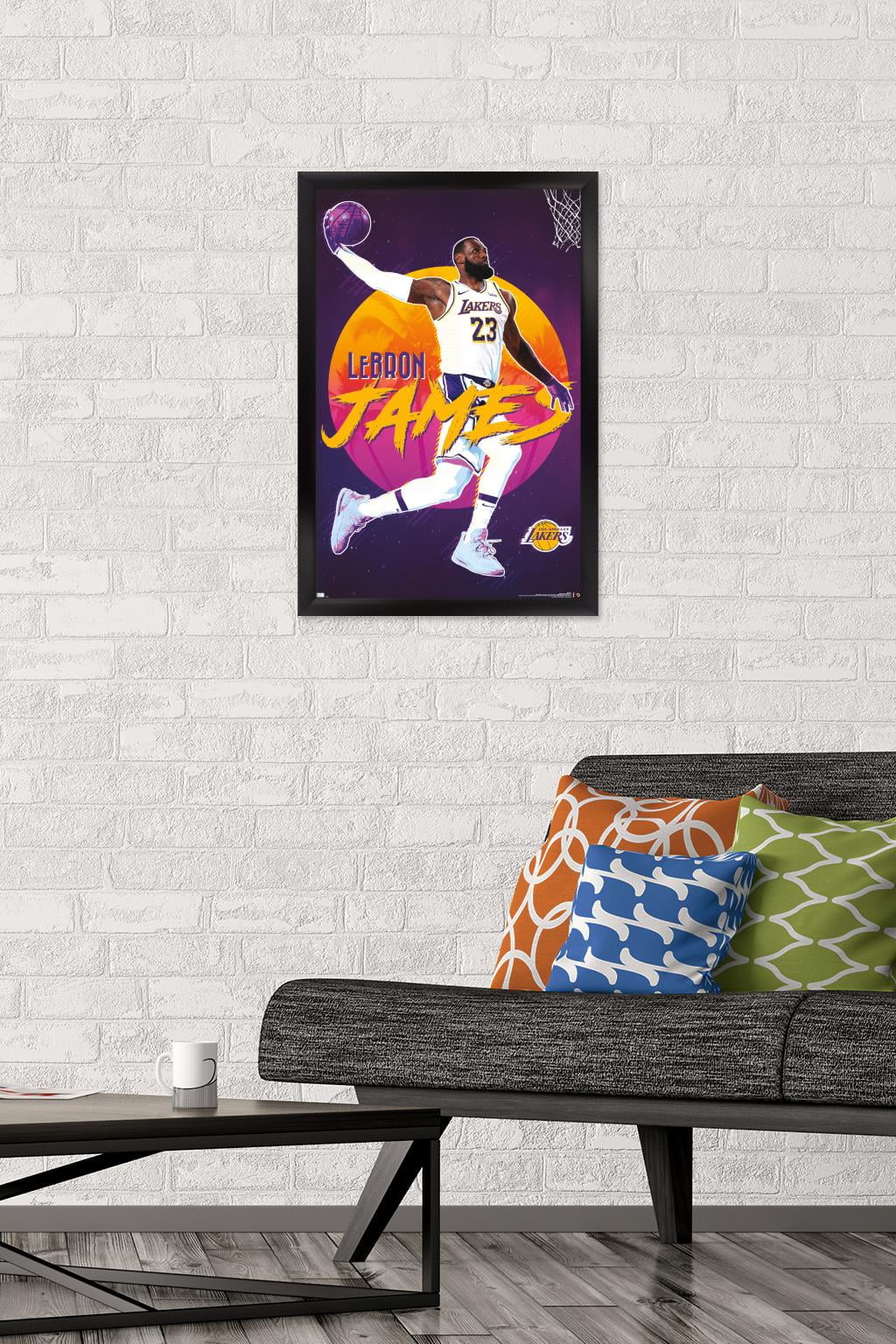 Trends International Nba Los Angeles Lakers - Lebron James Feature Series  23 Unframed Wall Poster Print White Mounts Bundle 22.375 X 34 : Target