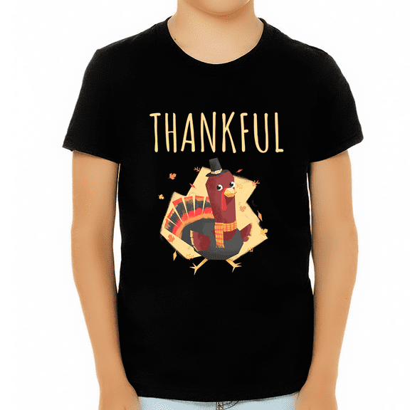 Boys Thanksgiving Shirt Cute Turkey Shirt Thankful Shirts for Kids Fall Shirt Kids Thanksgiving Shirt