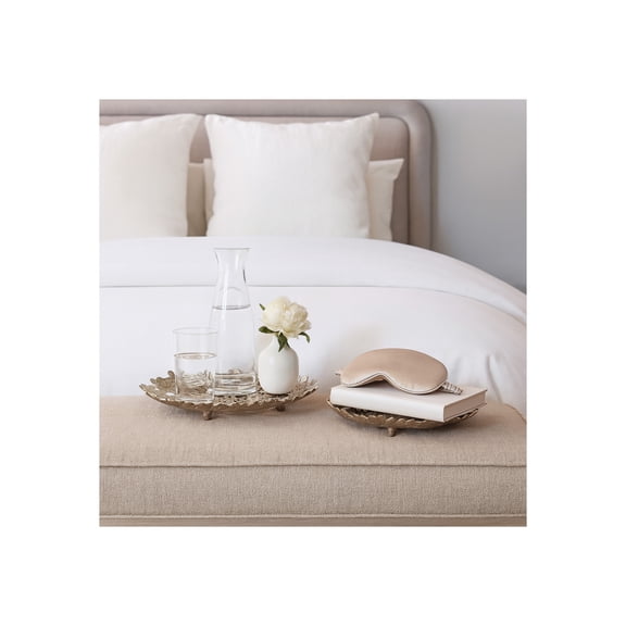 Elegant Flower Coffee Table Decor Bowls - Decorative Bowls for Home Accent or Centerpieces Table Decoration - Decorative Table Decor for Candy, Key, or Kitchen Counter Decor - Set of 2, 4", Gold