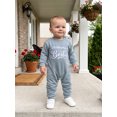 thumbnail image 4 of Cjfdfy Newborn Baby Boy Fall Outfit Mommy's Bestie Printed Long Sleeve Jumpsuit Baby Take Home Outfit Infant Cute Coming Home Clothes 0-18M, 4 of 9