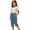 Blue, variant on Shachafan Lightweight Girls Beach Casual Pants For And Summer Solid Color Capri Style Kids Trousers With Comfortable Fit And Easy Care Girls Pats