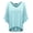 AQUA, variant on Womens V-Neck Square Sleeves Oversized Loose Fit Top XXL WHITE