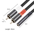 thumbnail image 4 of CNKOO Audio Patch Cord Plug And Play Anti-Tensile Stable Transmission Strong Anti-oxidation Compressive Resistant Noise Reduction Long-lasting 3.5 Female to 2RCA Male Audio Adapter Cable, 4 of 11