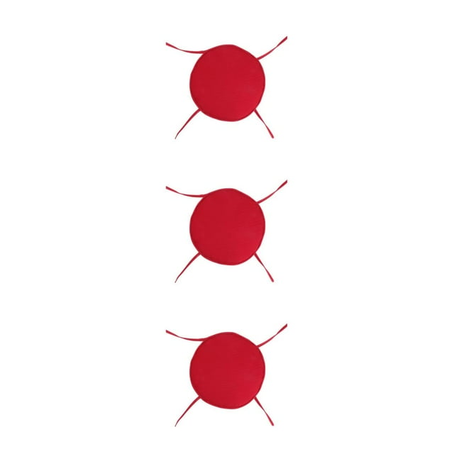 relayinert 1/2/3/5 Confort et Durabilité des Chaises Coussin Rond Doux et Confortable Rouge Terne 3 Pcs