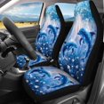 thumbnail image 3 of Pzuqiu Dolphin Brick Pattern Car Seat Covers Stretchy Car Seat Covers Full Set Breathable Polyester Front and Rear Seat Cover Set Fit for Truck Trucks, 3 of 10