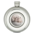 thumbnail image 1 of Miradoll Ragdoll Kitten Best Friends Round Stainless Steel 5oz Hip Drink Flask, 1 of 4