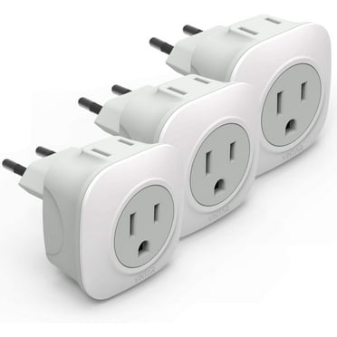 VINTAR 3 Pack European Plug Adapter, Travel Adapter for Europe, US to Europe Plug Adapter, Electrical Adapters, European Plug Converter, Electrical European Outlet Adapter (Type C)