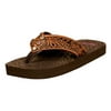 Blazin Roxx Western Shoes Women Montana Flip Flops Bling Brown 4119602