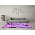 thumbnail image 3 of Ahgly Company Indoor Round Patchwork Purple Transitional Area Rugs, 6' Round, 3 of 4