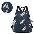 thumbnail image 5 of FORMRS Women's Travel Backpack Purse Anti-Theft Hidden Pockets Casual Shoulder Bag, Rocket Pattern, 5 of 7