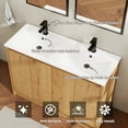 thumbnail image 5 of 48" Wood Bathroom Vanity Set with Double Sink Top, Faucet and Drain, Without Mirror, 5 of 10