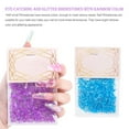 thumbnail image 3 of Wweixi 1440 Pieces Glass Crystal Set Flat Back Excellent Gloss Nail Art Rhinestones DIY Handcraft Manicure Accessories Card Making Yellow Blue, 3 of 6