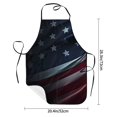 thumbnail image 2 of Yiaed American Flag Waving Print Print Kitchen Apron with Hand Wipe Pockets,Big Pocket,Aprons for Women with Pockets, Waterproof for Cooking Baking, 2 of 7