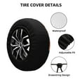 thumbnail image 2 of Salouo Flower White Dolphin Print Spare Tire Cover 14-17 inch Spare Tire Protector Universal Tough Tire Wheel Cover for Trailer SUV and Truck-16 inch, 2 of 6