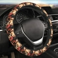 thumbnail image 5 of Rateoe Vintage Red Flower Chihuahua Pattern Elastic Stretch Steering Wheel Cover, Universal 15 inch, Microfiber Breathable , Anti-Slip, Odorless, Easy Carry, 5 of 6