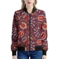 thumbnail image 3 of Chaquetas bomber de primavera y otoño para hombre, con estampado floral 3D por todas partes, con cremallera, unisex, informal, de manga larga, con cremallera, talla 6XL, 3 of 5