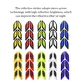 thumbnail image 1 of 6 Pieces Car Shell Reflective Sticker Anti-skid Anti-collision Night Carbon Fiber Stickers Automobile Anti-collision Decoration Safety Decal Yellow, 1 of 9