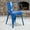 Blue, variant on Emma + Oliver Commercial Grade Red Metal Indoor-Outdoor Chair with Arms
