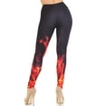 thumbnail image 2 of Creamy Soft Leggings Premium Women's Flame and Fire Extra Plus, High Rise, Stretchy, Comfortable, 3X-5X Leggings - by USA Fashion, 2 of 2