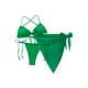 thumbnail image 3 of Txlixc Conjunto de traje de baño dividido para mujer, bikini con volantes+bragas con cordones+cobertores de malla Txlixc Moda, 3 of 7