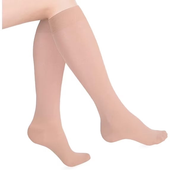 Heelbo Compression Socks for Men and Women, 15-20mmHG, Beige, 4XL