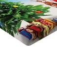 thumbnail image 2 of Ambesonne Santa Fitted Sheet, Jingle Bells Tree, California King, Multicolor, 2 of 3