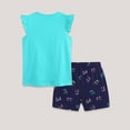 thumbnail image 6 of Toddler Baby Girl Outfits Summer Clothes Set Unicorn Ice Cream Print Ruffle Sleeveless Top and Shorts Set Cute Pattern Printed Outfits 2-3 Years, 6 of 6